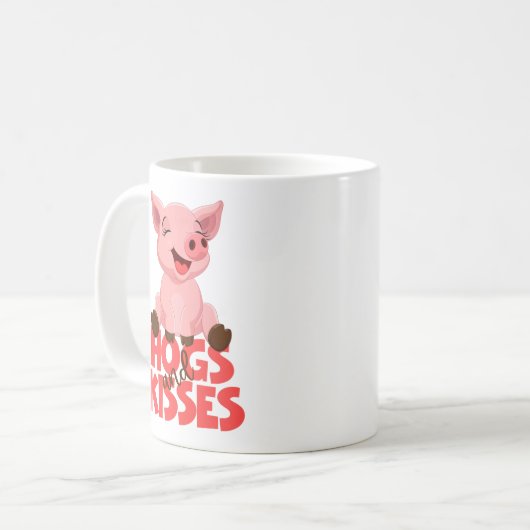Cute Pig Pun Koffiemok (Voorkant links)