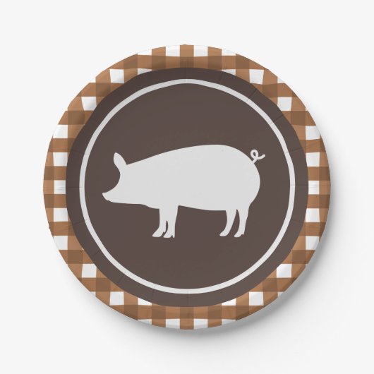Cute Pig roast party bord (Voorkant)