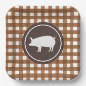 Cute Pig roast party Papieren Bordje (Voorkant)
