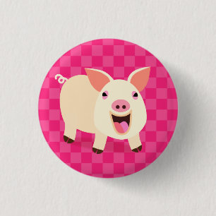 Cute Pig Ronde Button 3,2 Cm