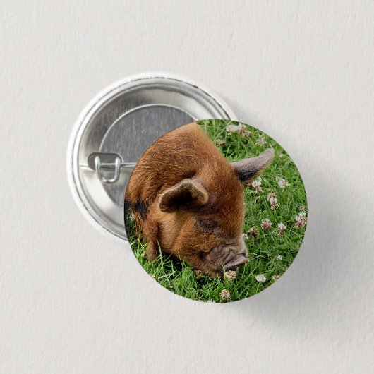 CUTE PIG RONDE BUTTON 3,2 CM (Voorkant /achterkant)