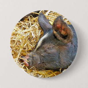 CUTE PIG RONDE BUTTON 7,6 CM