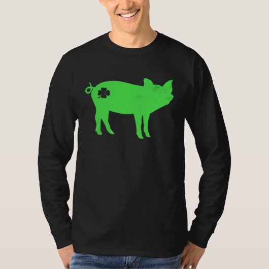 Cute Pig Shamrock St Patrick s Day Saint Paddy s T-shirt (Voorkant)