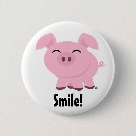 Cute Pig Smile Button (Voorkant)