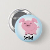 Cute Pig Smile Button (Voorkant /achterkant)