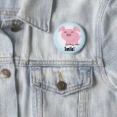 Cute Pig Smile Button (In situ)