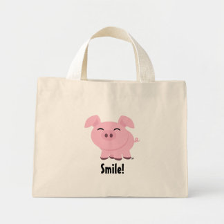 Cute Pig Smile Canvas tas