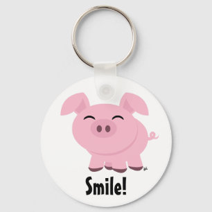 Cute Pig Smile Sleutelhanger