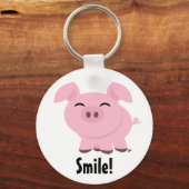 Cute Pig Smile Sleutelhanger (Voorkant)