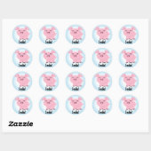 Cute Pig Smile Sticker (Vel)