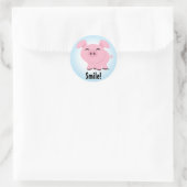 Cute Pig Smile Sticker (Tas)