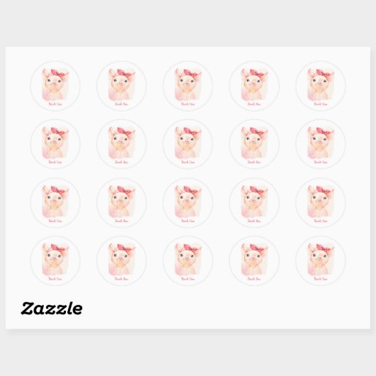 Cute Pig Stickers (Vel)