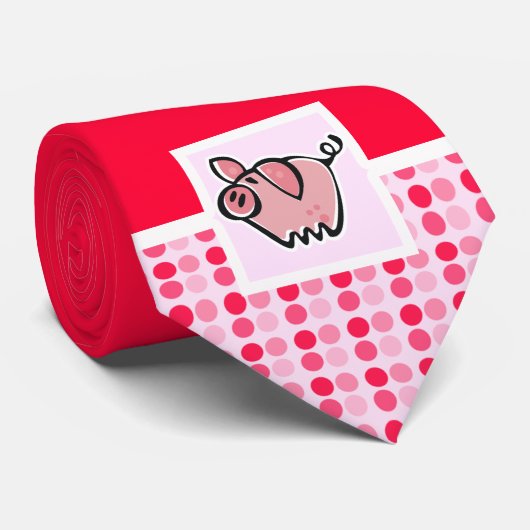 Cute Pig Stropdas (Opgerold)