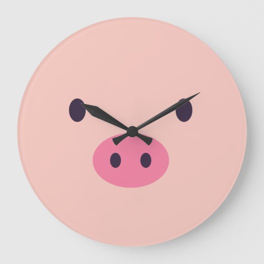 Cute Pig Wall klok (Voorkant)