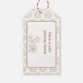 Cute Pig Wheelbarrow Baby Shower Birthday Cadeaulabel (Achterkant)