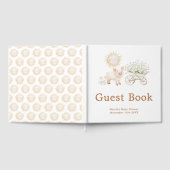 Cute Pig Wheelbarrow Baby Shower Gastenboek (Volledig)