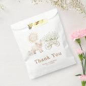 Cute Pig Wheelbarrow Birthday Bedankzakje (Gezegeld)