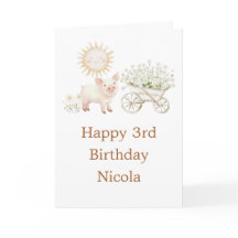 Cute Pig Wheelbarrow  Birthday Party