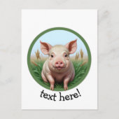 cute pig with your text briefkaart (Voorkant)