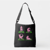 Cute Pig Yoga Poses Funny Farm Animals Crossbody Tas (Voorkant)