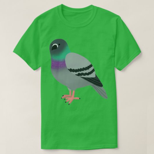 Cute Pigeon Cartoon T-shirt (Design voorkant)