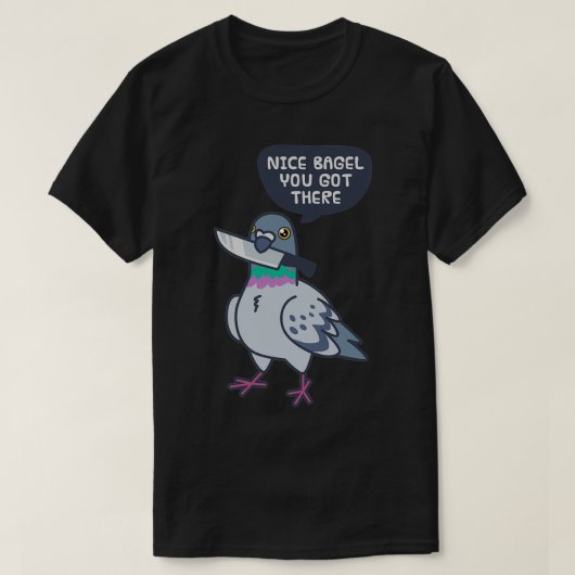 Cute Pigeon with a Knife 8 T-shirt (Design voorkant)