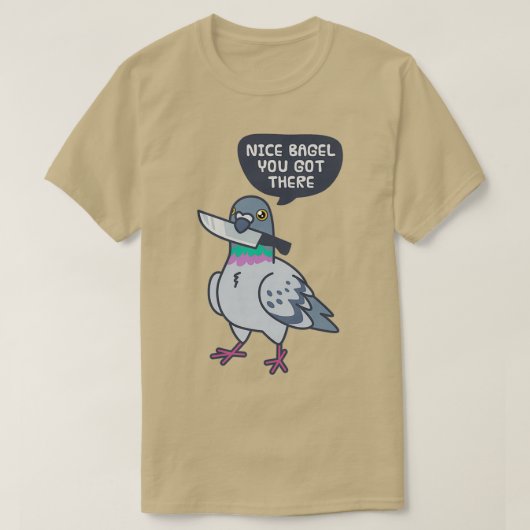 Cute Pigeon with a Knife Classic TShirt (Design voorkant)