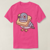 Cute Pigeon with Bread Ketting Funny 1 T-shirt (Design voorkant)