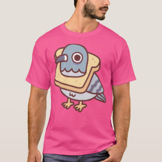 Cute Pigeon with Bread Ketting Funny 1 T-shirt
