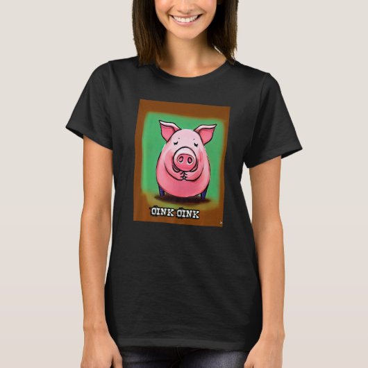 Cute Piggie Oink Oink 17 T-shirt (Voorkant)