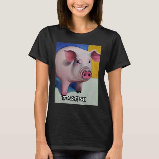 Cute Piggie Oink Oink 45 T-shirt (Voorkant)