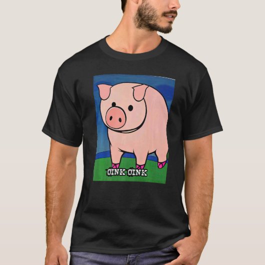 Cute Piggie Oink Oink 9 T-shirt (Voorkant)