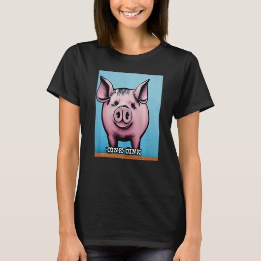 Cute Piggie Oink Oink Premium_5 T-shirt (Voorkant)