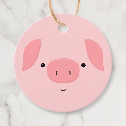 Cute Piggy Bedankjes Labels (Voorkant)