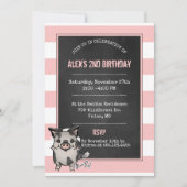 Cute Piggy Birthday Party Invitation Kaart (Voorkant)