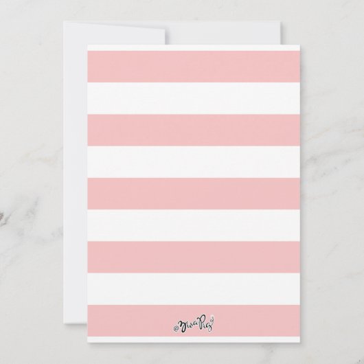 Cute Piggy Birthday Party Invitation Kaart (Achterkant)