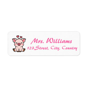 Cute Piggy Etiket
