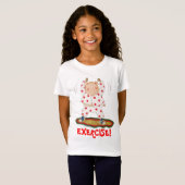 Cute Piggy Exercising T-shirt (Voorkant volledig)