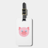 Cute piggy face bagagelabel (Voorkant verticaal)