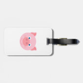 Cute piggy face bagagelabel (Achterkant horizontaal)