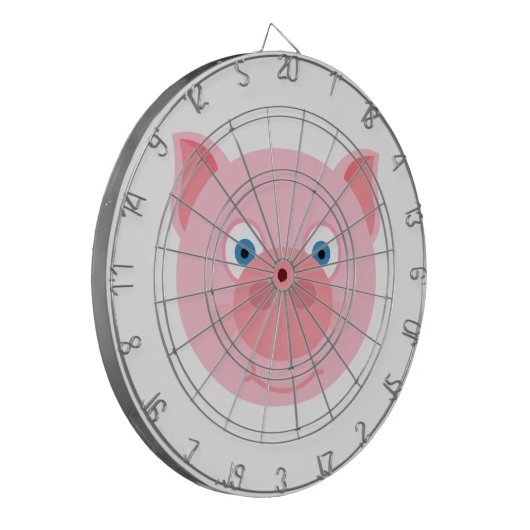 Cute piggy face dartbord (Voorkant Links)