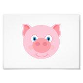 Cute piggy face foto afdruk (Voorkant)
