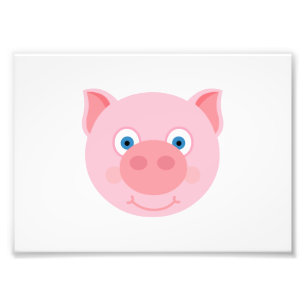 Cute piggy face foto afdruk