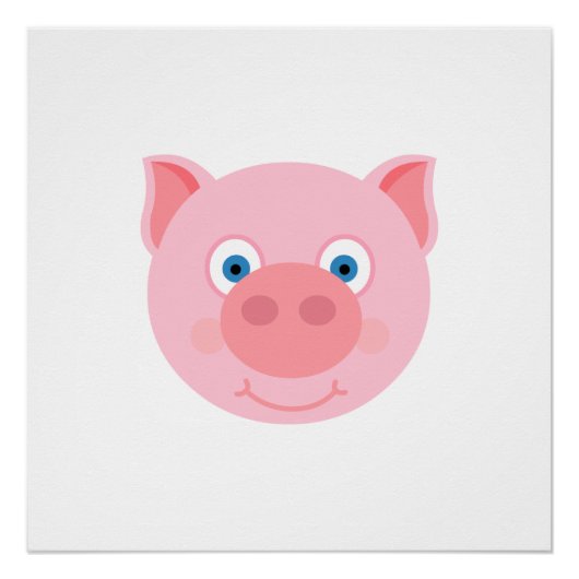 Cute piggy face perfect poster (Voorkant)