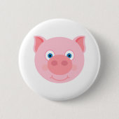 Cute piggy face ronde button 5,7 cm (Voorkant)