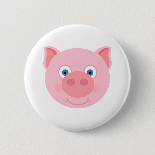 Cute piggy face ronde button 5,7 cm (Voorkant)