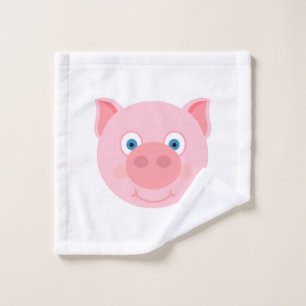 Cute piggy face washandje