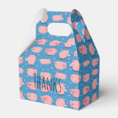 Cute Piggy Gable Favor Box Bedankdoosjes (Voorkant Zijde)