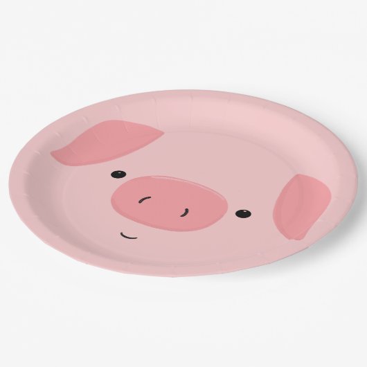 Cute Piggy Papieren Bordje (Gekanteld)