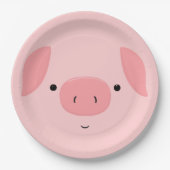 Cute Piggy Papieren Bordje (Voorkant)
